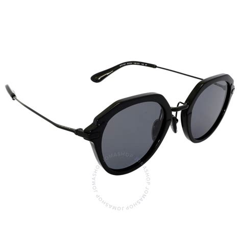 Prada Polarized Dark Grey Oval Men's Sunglasses 